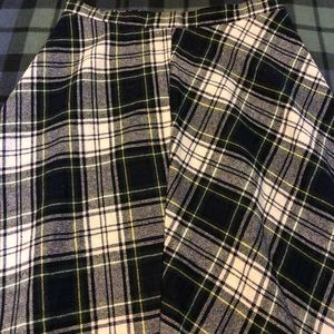 Vintage 70’s Preppy Wool Plaid A-Line Skirt